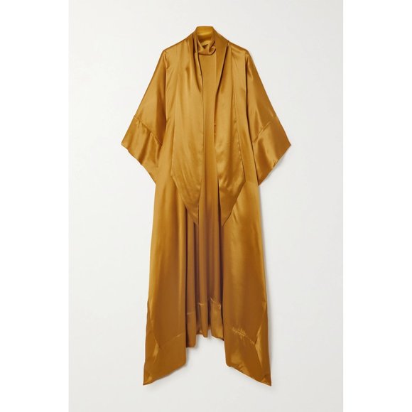 TALLER MARMO Draped silk-satin kaftan - Picture 3 of 7